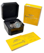 Breitling Chrono Cockpit Steel Light Blue Dial 39mm Automatic Mens Watch A13358