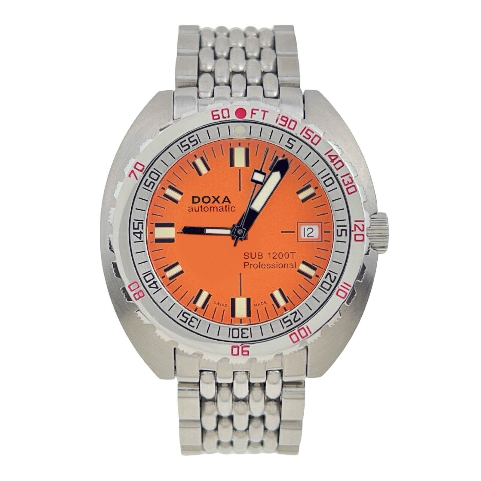 Doxa Sub Professional Steel Orange 45mm Automatic Men’s Watch 1200T - Box/Papers