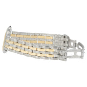 Cartier Panthere Silver Dial Steel and Gold 27mm Quartz Diamond Watch 1100