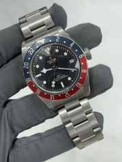 Tudor Black Bay GMT Pepsi Black Dial Stainless Steel Men's Watch 79830RB