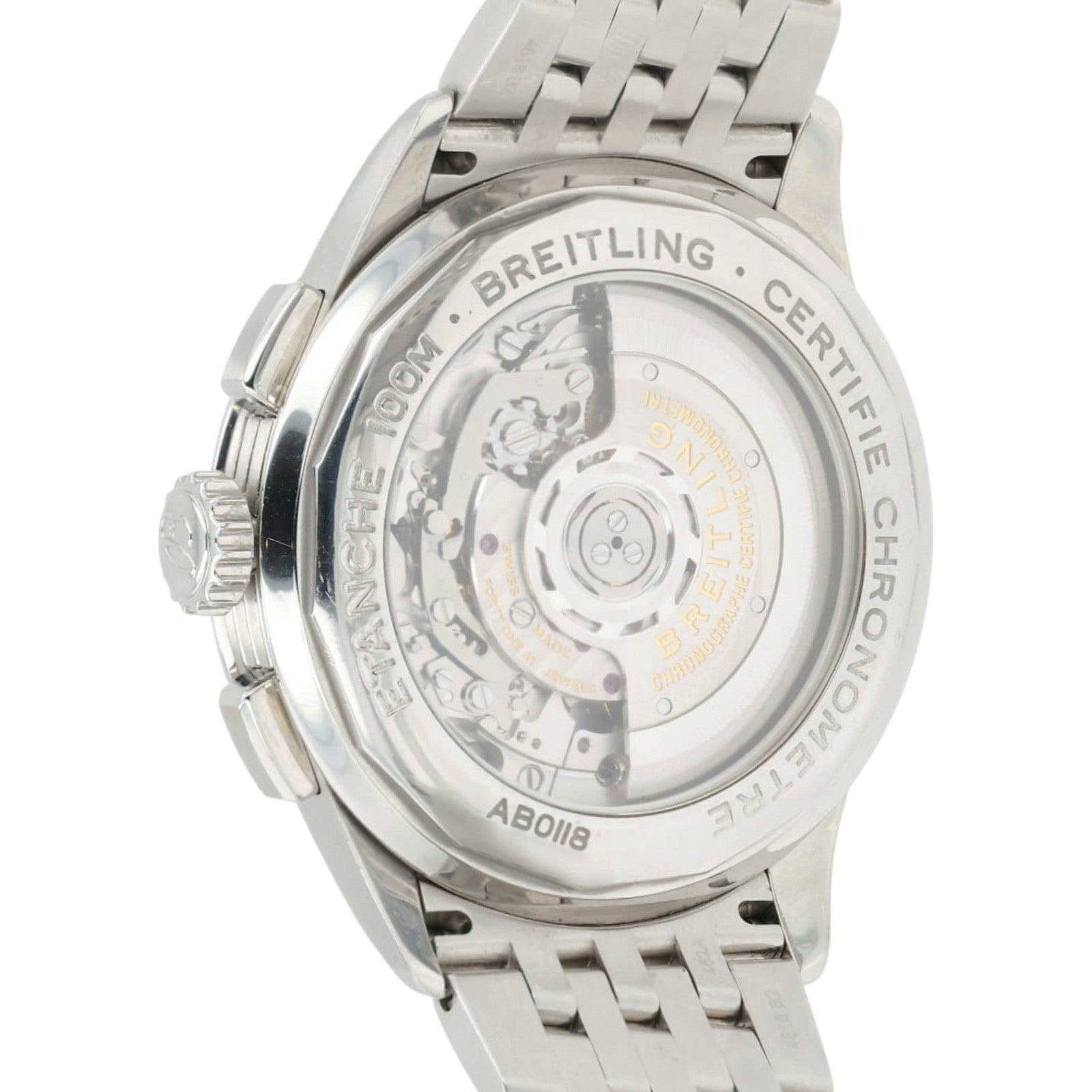 Breitling Premier B01 Blue Dial Stainless Steel 42mm Automatic Mens Watch AB0118