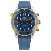 Omega Seamaster Diver Gold & Steel Blue Dial 44mm Automatic 210.22.44.51.03.001