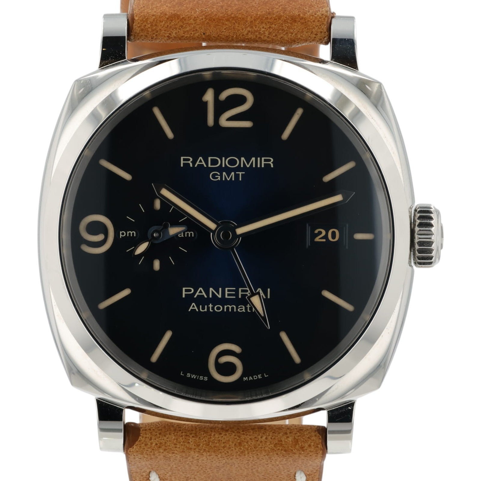 Panerai Radiomir GMT Blue Dial Stainless Steel 45mm Automatic Mens PAM00945