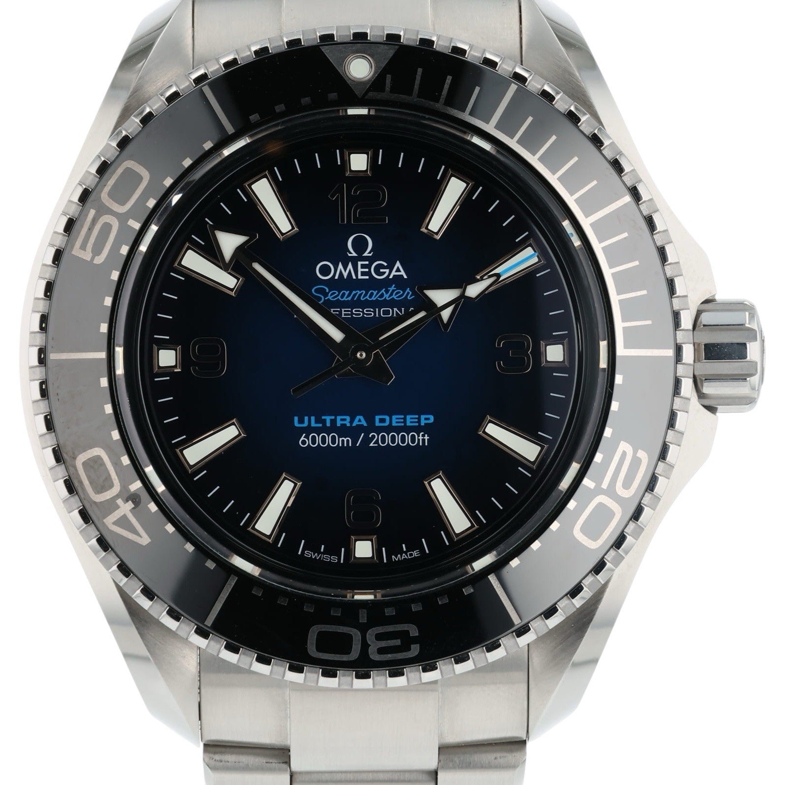 Omega Seamaster Planet Ocean Ultra Deep Steel Blue Dial 45mm 215.32.46.21.03.001