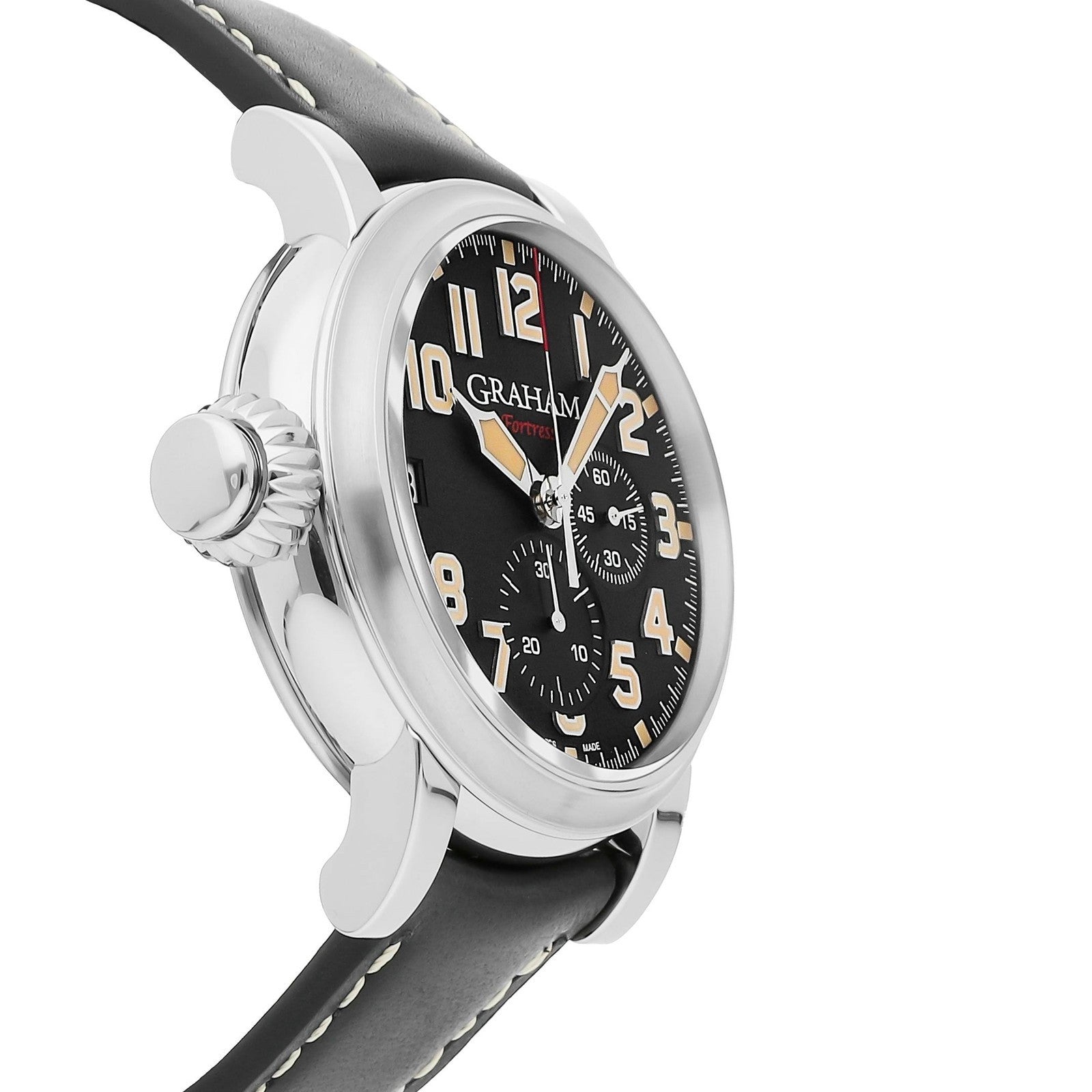 Graham Fortress Left Hand Limited Edition Steel Auto 47mm Watch 2FOAS.B01A.L127B