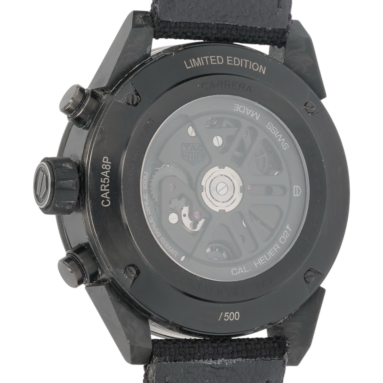 Tag Heuer Carrera Tourbillon Carbon Fiber & Titanium Black Dial 45mm CAR5A8P