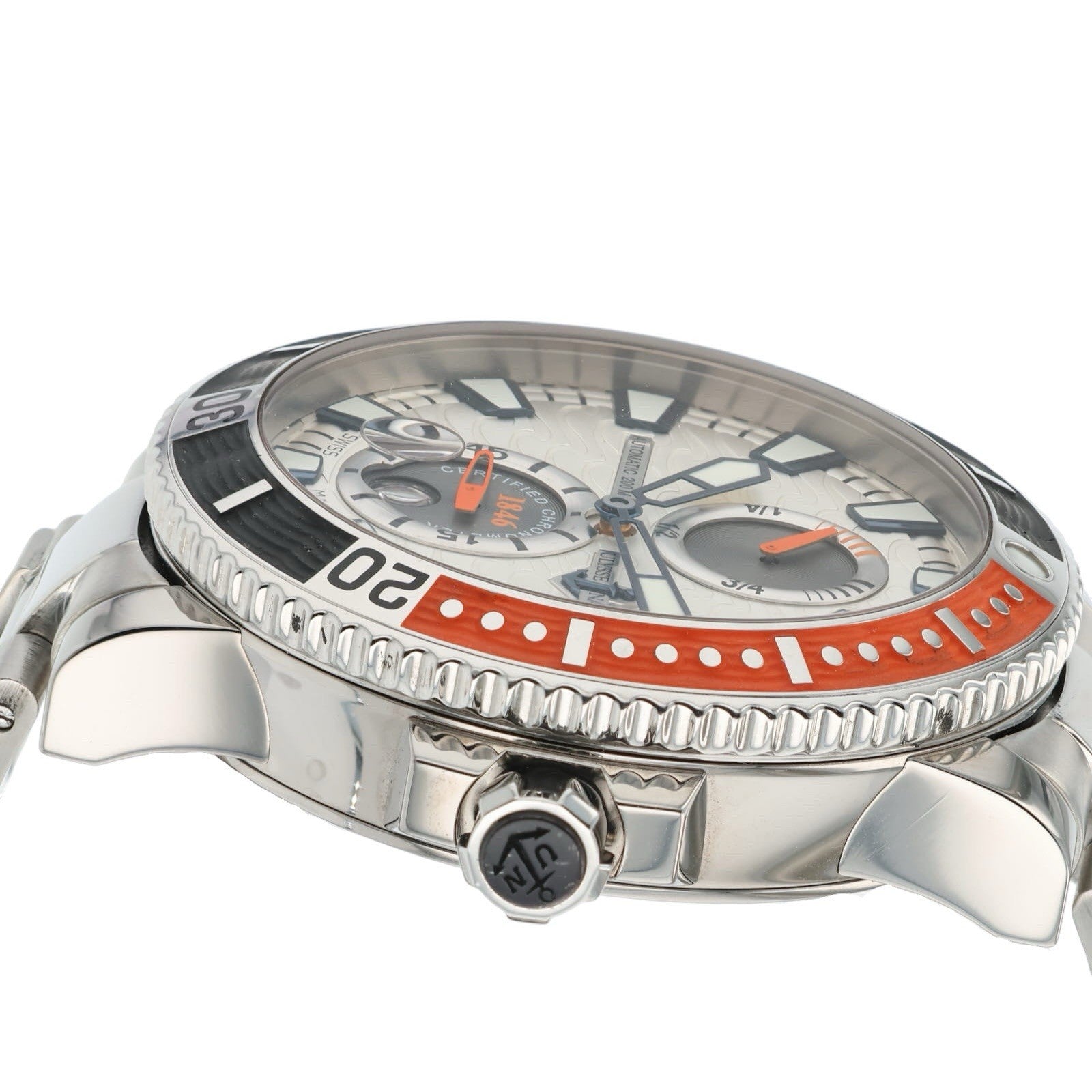 Ulysse Nardin Maxi Marine Stainless Steel Silver Dial 45mm Automatic Mens 263-90