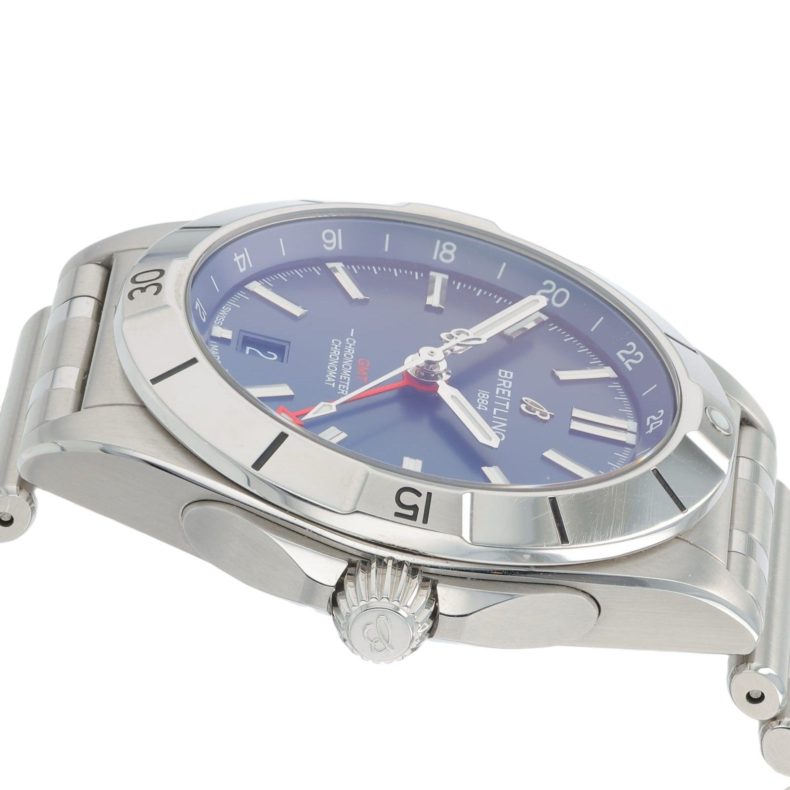 Breitling Chronomat GMT Stainless Steel Blue Dial 40mm Automatic Mens A32398