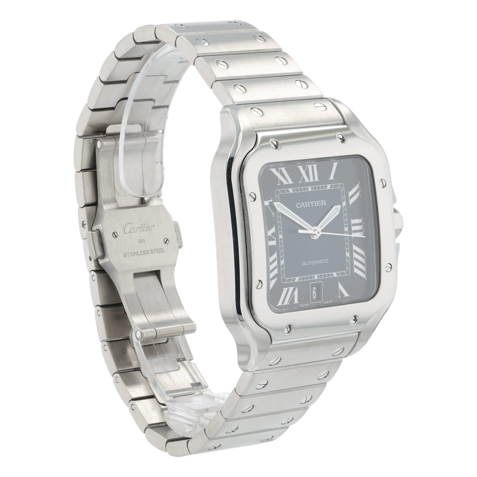 Cartier Santos Stainless Steel Blue Dial 39.8mm Automatic Men’s Watch WSSA0013