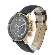 Blancpain Fifty Fathoms 18k Rose Gold Black Dial 45mm Automatic Mens Watch 5085F