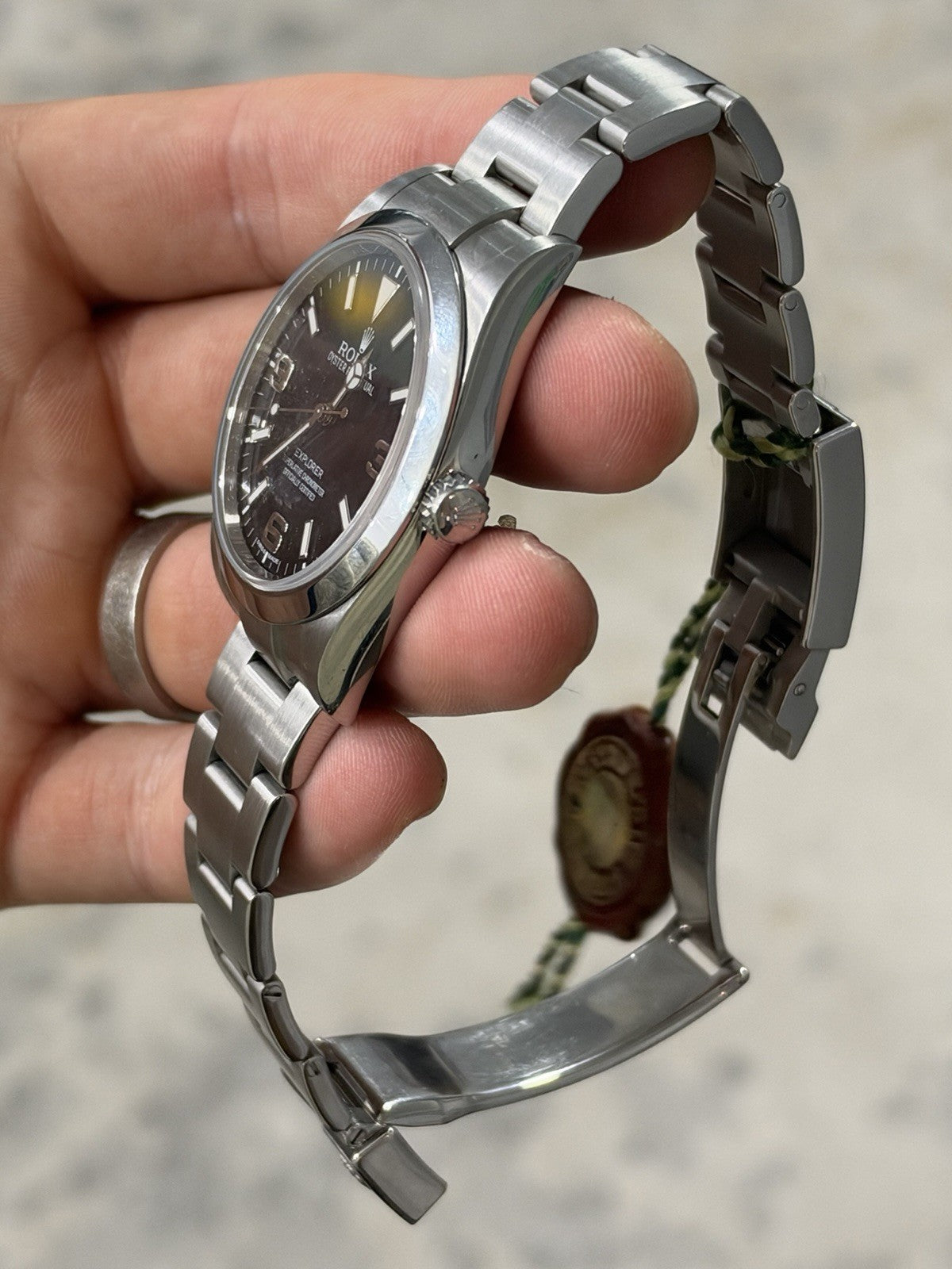 2012 Rolex Explorer Steel 39mm MK1 Auto Men’s Watch 214270 W/ Card - READ
