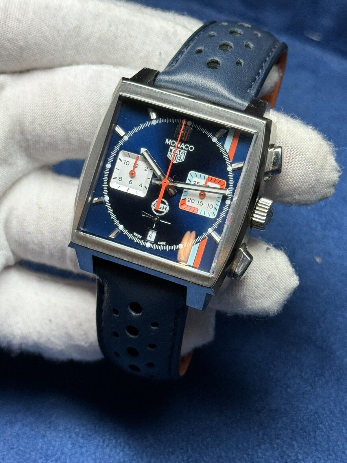 Tag Heuer Monaco X Gulf 39mm CBL2115 Automatic Men's Watch - Box/Papers