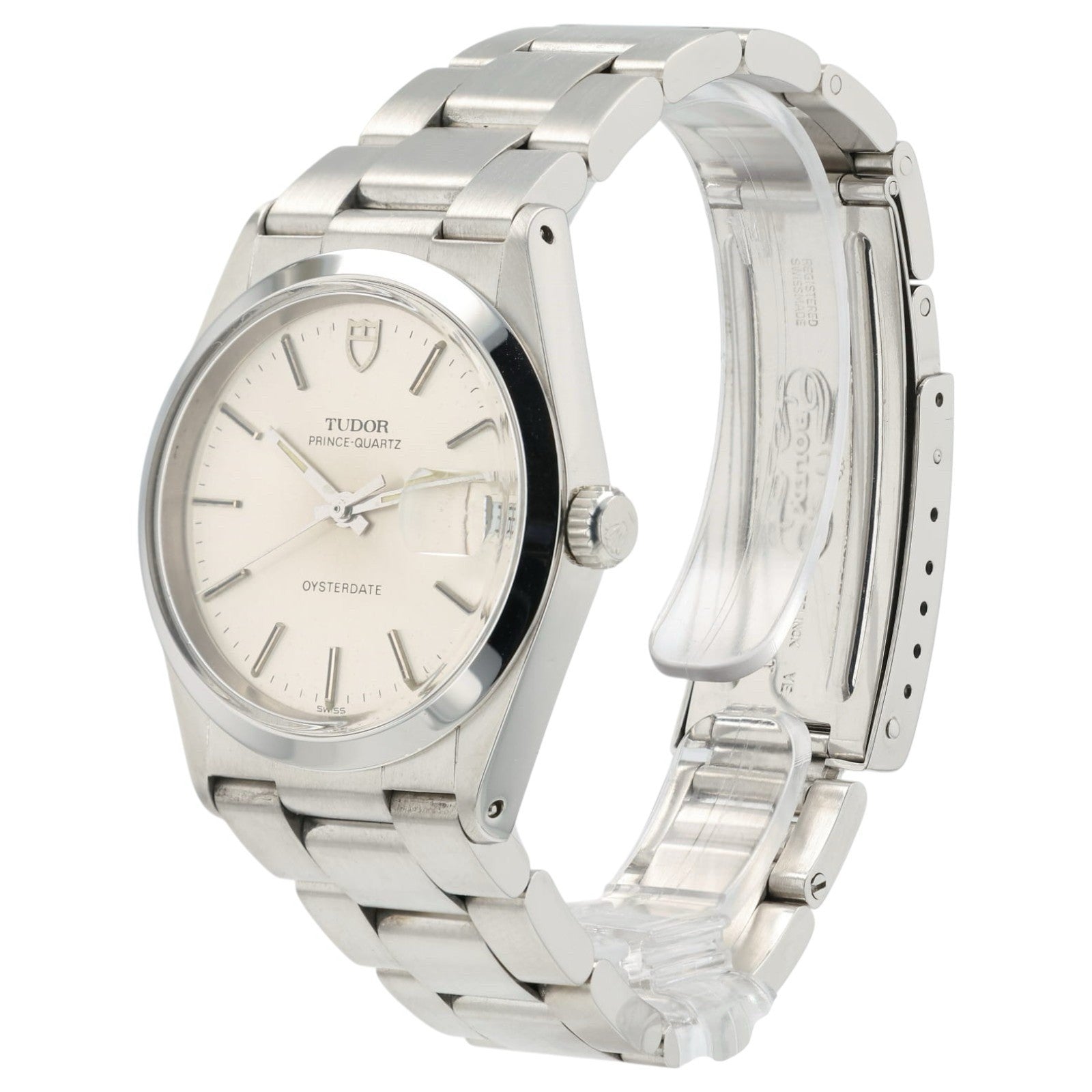 Tudor Prince-Quartz Date Silver Dial Steel 34mm Quartz Men’s Watch 91500