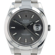 Rolex Datejust Stainless Steel Gray Dial 41mm Automatic Movement Men’s 126300
