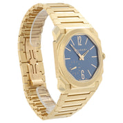 Bulgari Octo Finissimo Blue Dial 18k Yellow Gold 40mm Automatic Mens 103812