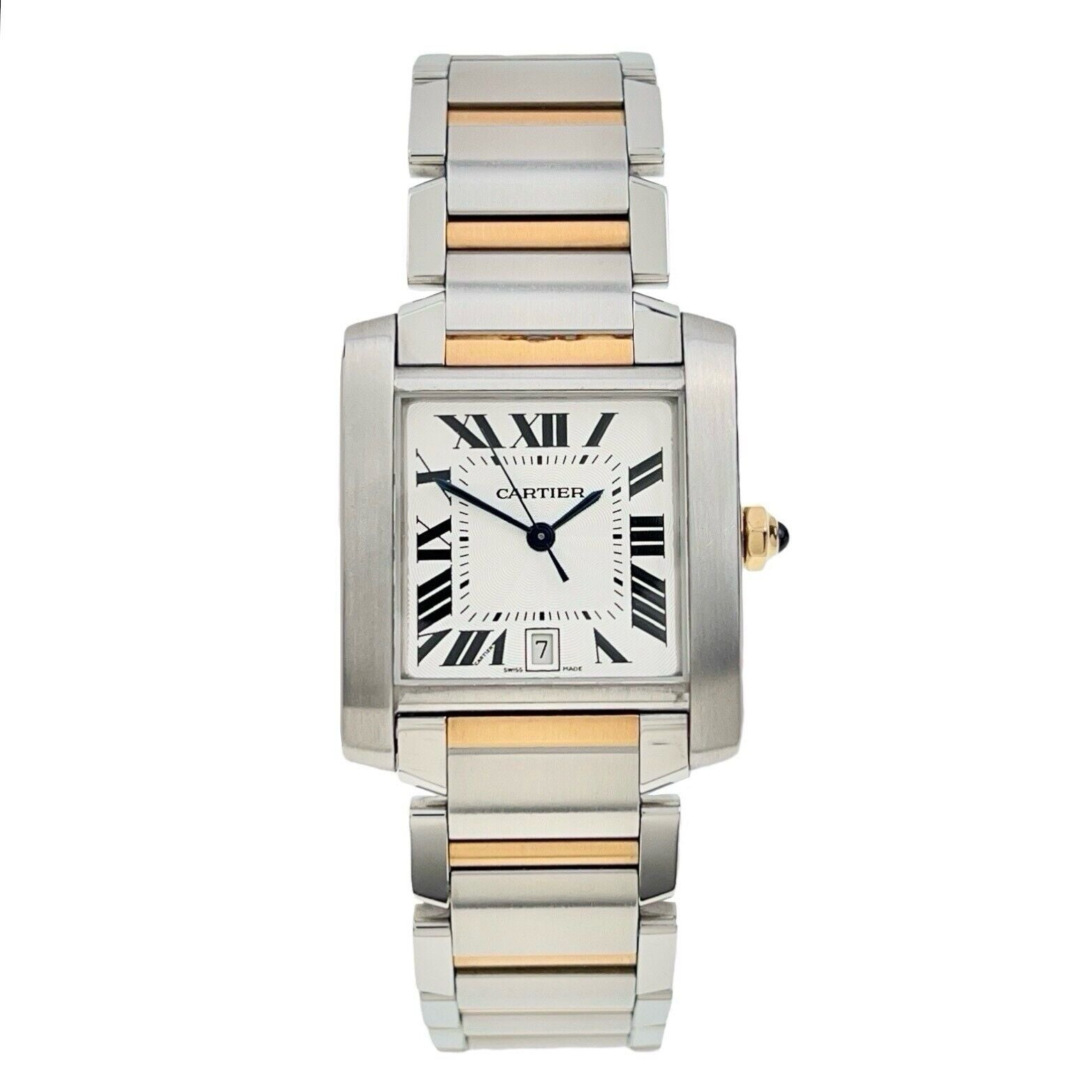 Cartier Tank Francaise Women's Steel & Gold 28mm Automatic Watch W51005Q4