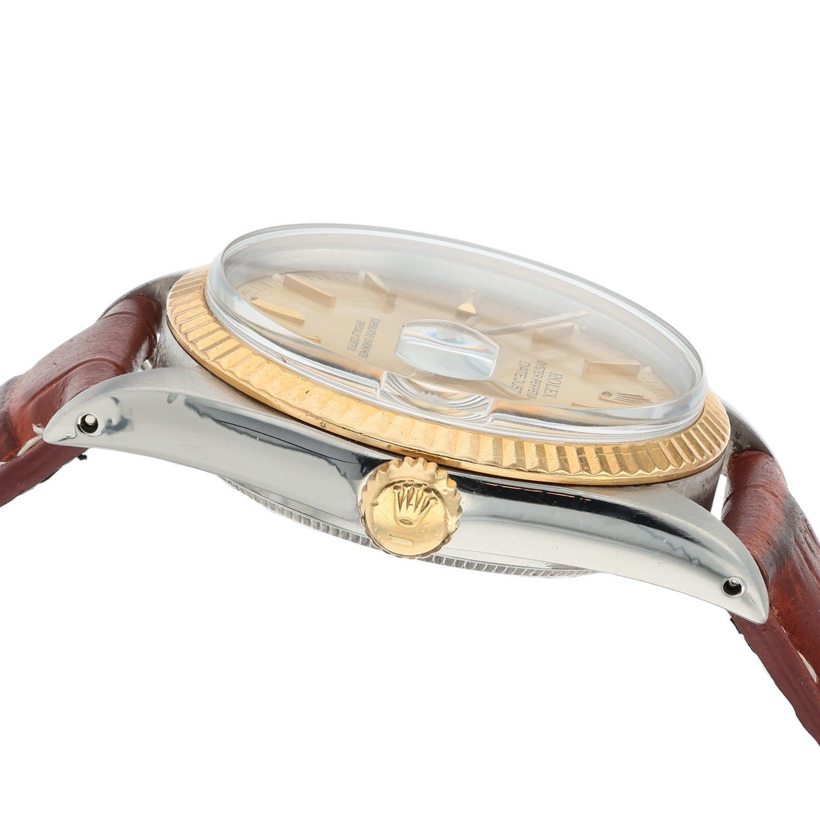 Rolex Datejust 36 Steel & Gold Champagne Dial 36mm Automatic Mens Watch 16013