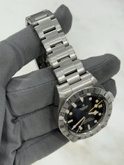 Tudor Black Bay Pro Stainless Steel GMT Men's Black Dial Watch 79470