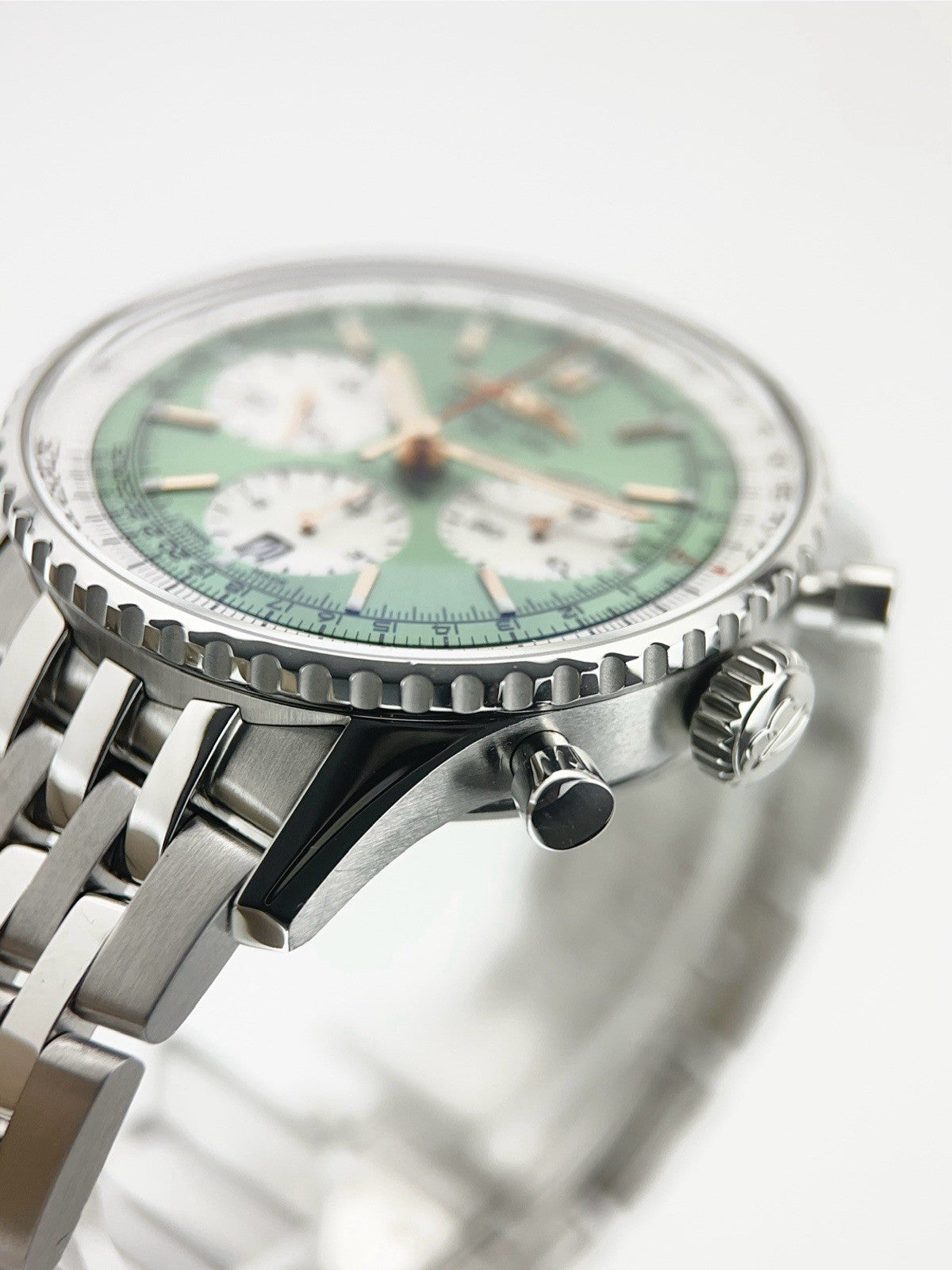 Breitling Navitimer Stainless Steel Green Dial 41mm Automatic Men’s Watch AB0139