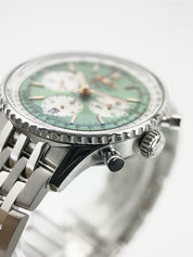 Breitling Navitimer Stainless Steel Green Dial 41mm Automatic Men’s Watch AB0139