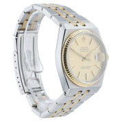 Rolex Datejust Oysterquartz Gold & Steel 36mm Gold Dial Quartz Men’s Watch 17013