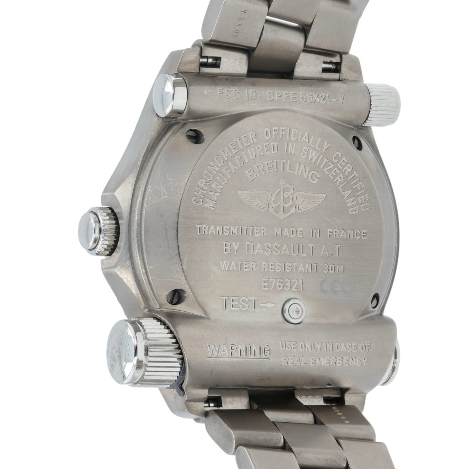 Breitling Emergency Black Dial Titanium 43mm Quartz Movement Mens Watch E76321