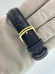 Rolex Oyster Precision 18k Yellow Gold Silver Dial 34mm Automatic Mens Watch