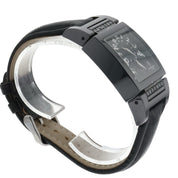 De Grisogono Uno Dual Time Steel Black Dial 33mm Automatic Unisex 861/1300-3