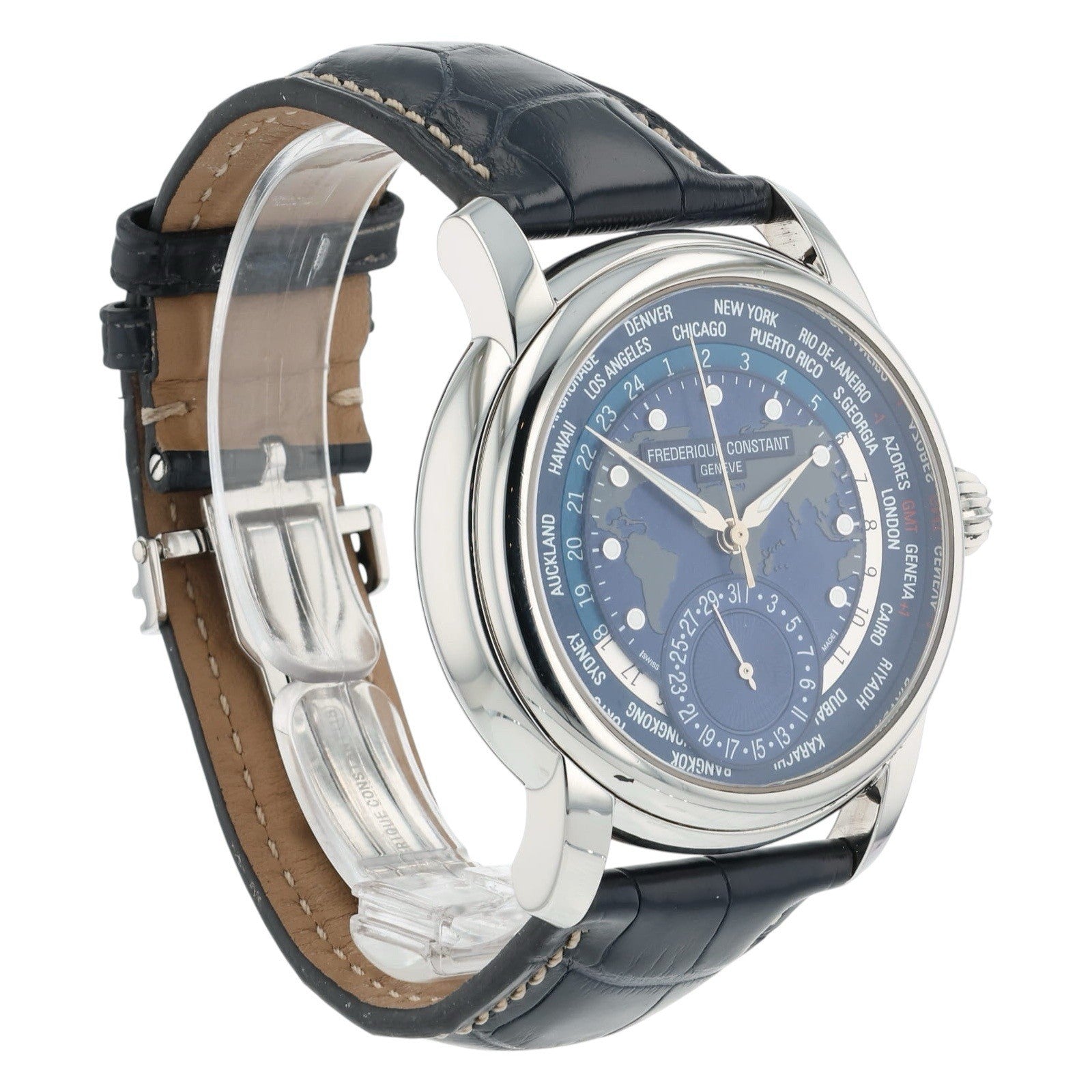 Frederique Constant Manufacture Steel Blue Dial 42mm Automatic Mens FC-718X4H4/6