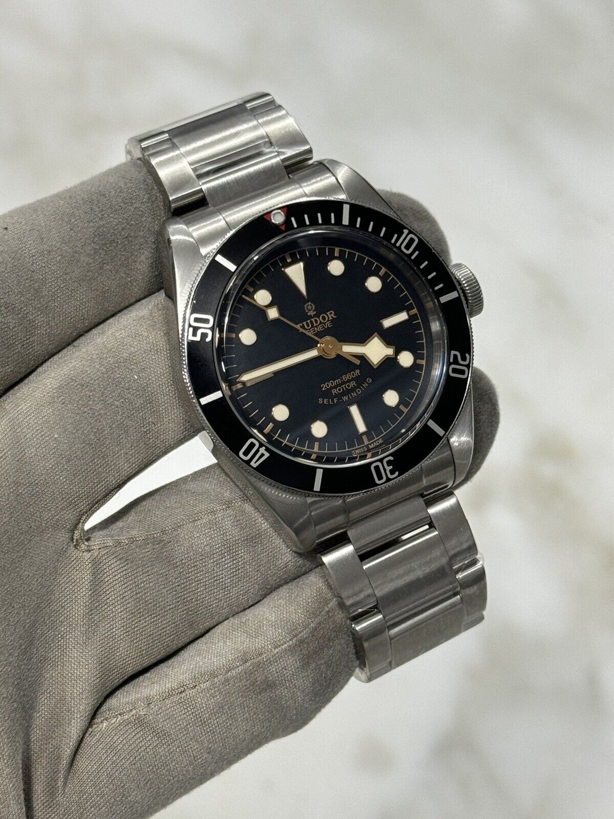 TUDOR Black Bay 79220N Stainless Steel Smiley Dial Automatic Watch