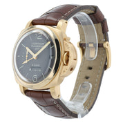 Panerai Luminor 8 Day GMT Brown Dial 18k Rose Gold 44mm Manual Wind PAM00289
