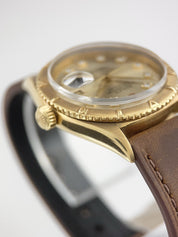 Rolex Datejust 18k Yellow Gold Champagne Dial 36mm Automatic Mens Watch 6609