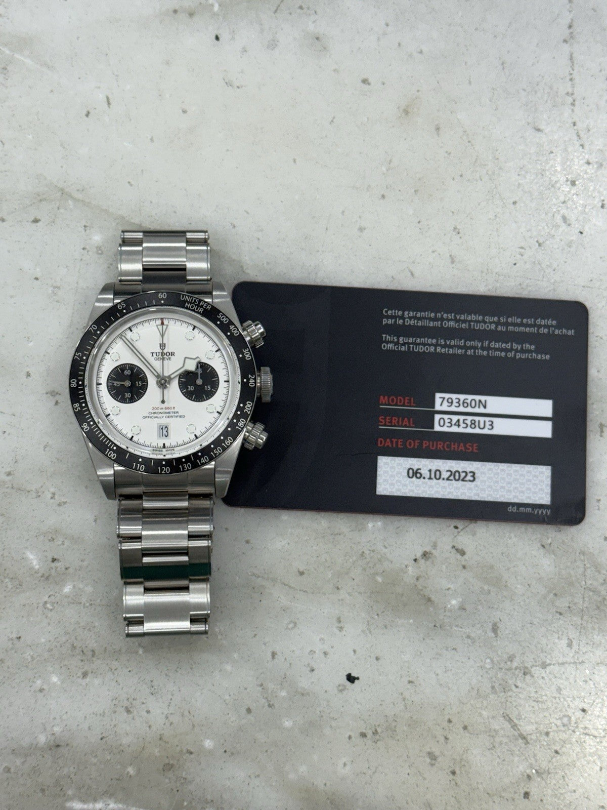 2023 Tudor Black Bay Chrono Steel Panda 41mm Automatic Men’s Watch 79360N
