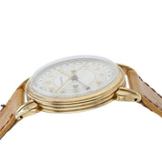 Movado Calendograph Silver Dial 14k Solid Gold 34mm Manual Wind Unisex 44823