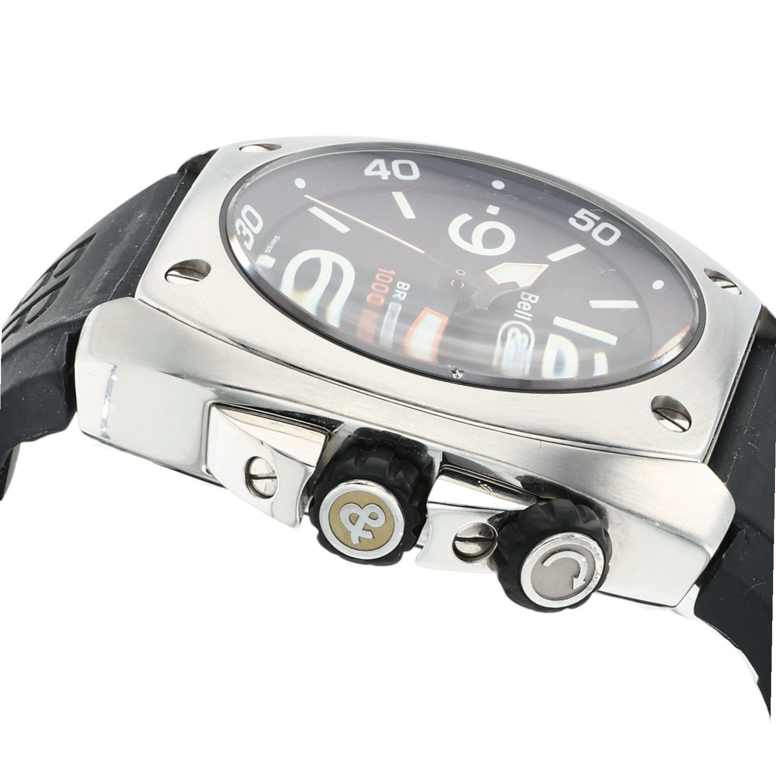 Bell & Ross BR 02 Stainless Steel Black Dial 44mm Automatic Mens Watch BR02-20-S