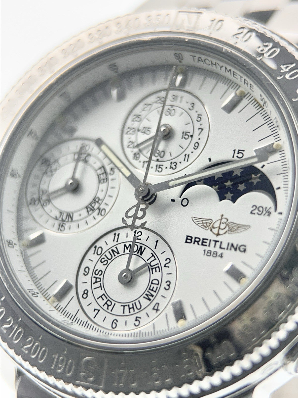 Breitling Astromat Special Ed Steel White Dial 40mm Automatic Mens Watch A19405