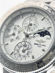 Breitling Astromat Special Ed Steel White Dial 40mm Automatic Mens Watch A19405