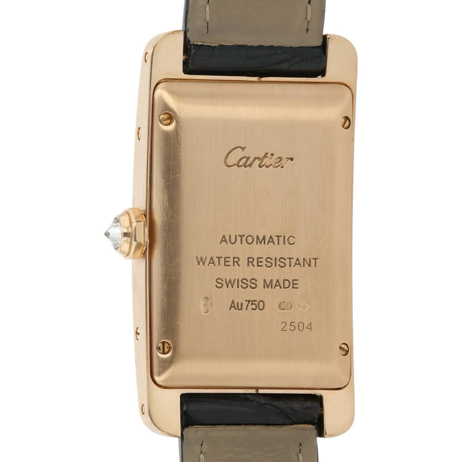 Cartier Tank Americaine 18k Rose Gold Silver Dial 26mm Auto Mens Watch W262003