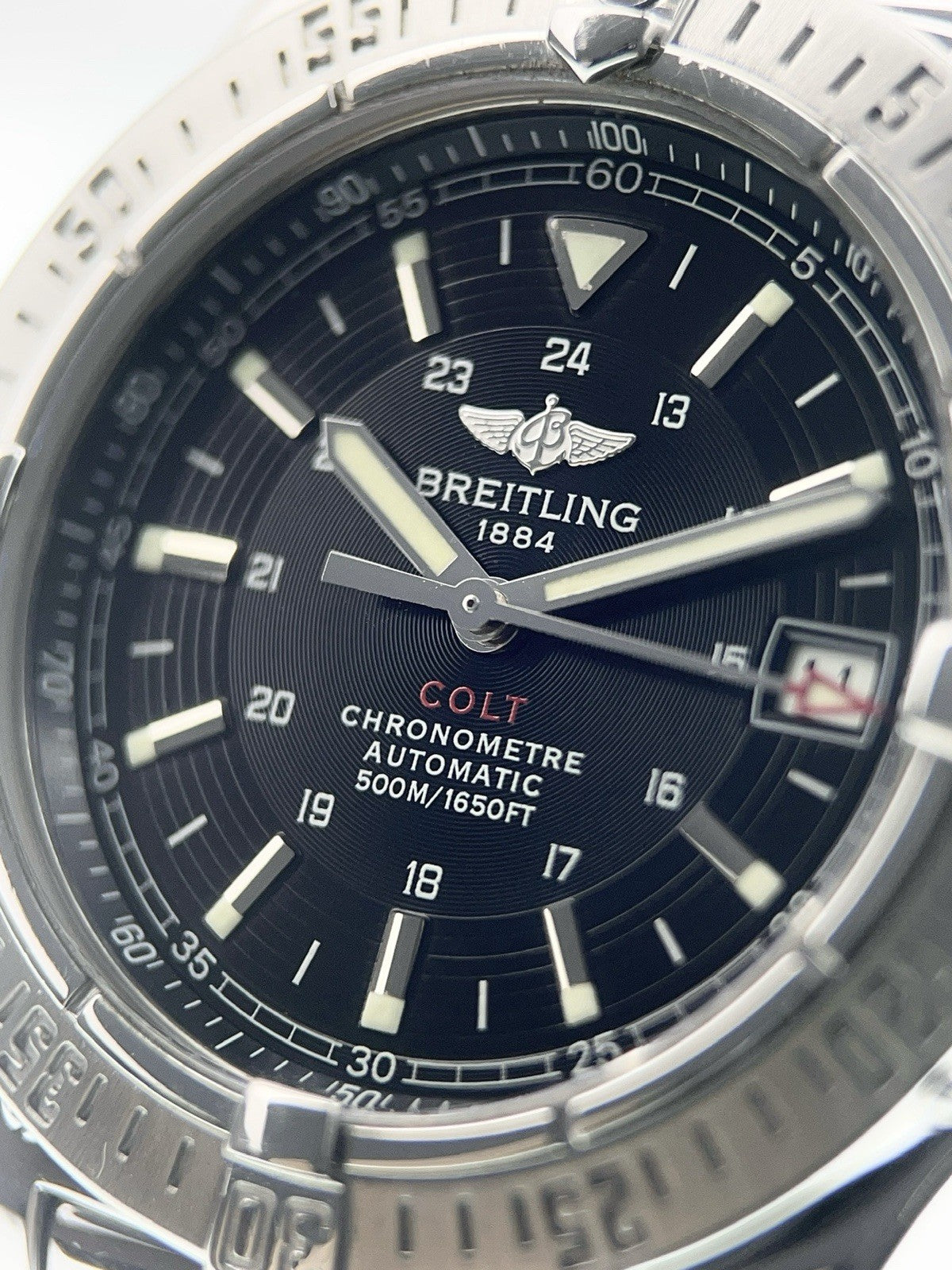 Breitling Colt Stainless Steel Black Dial 41mm Automatic Mens Watch A17380