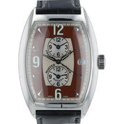 Franck Muller Master Banker Steel Maroon Dial 36mm Automatic Watch 7880 MB HV