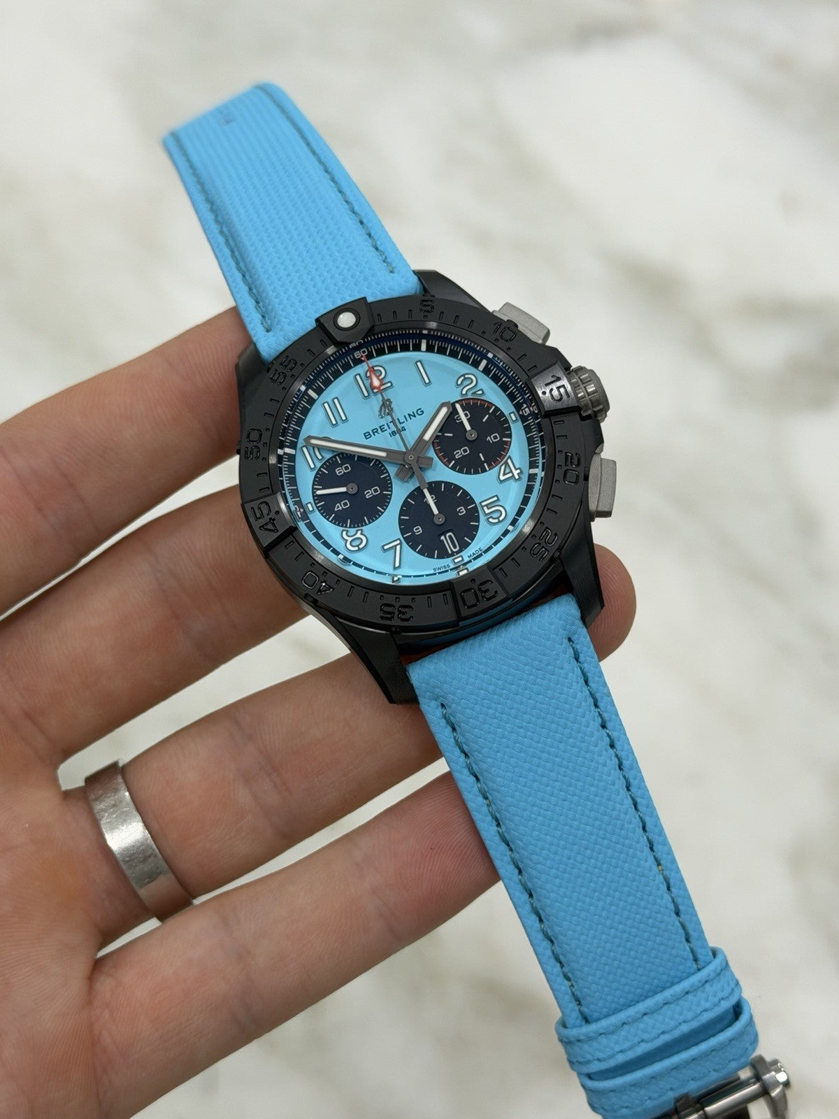 NEW 2026 Breitling Avenger B01 Night Mission Turquoise Dial 42mm SB0146101L1X1