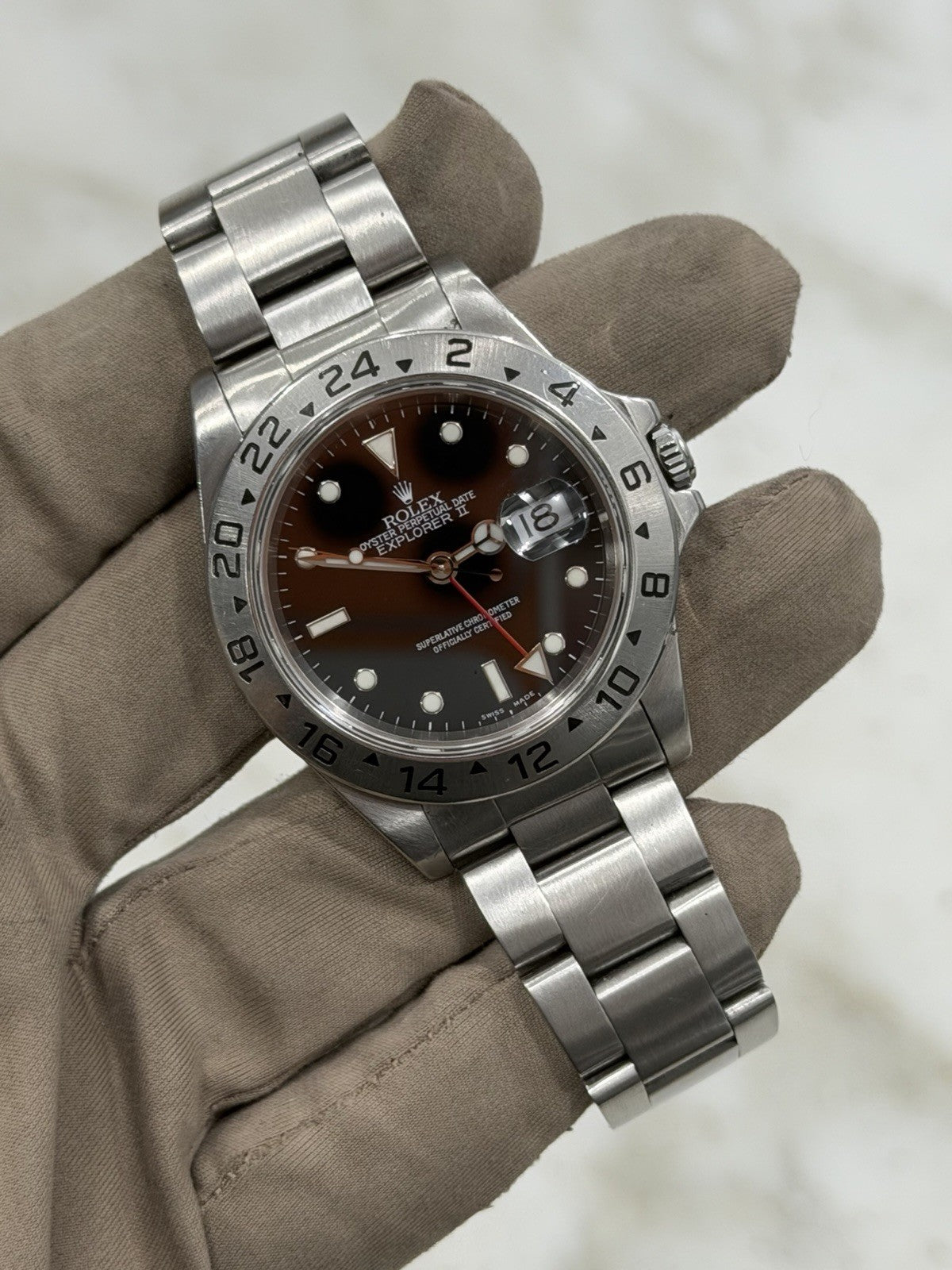 Rolex Explorer II Stainless Black Dial 40mm Automatic Men's Watch 16570