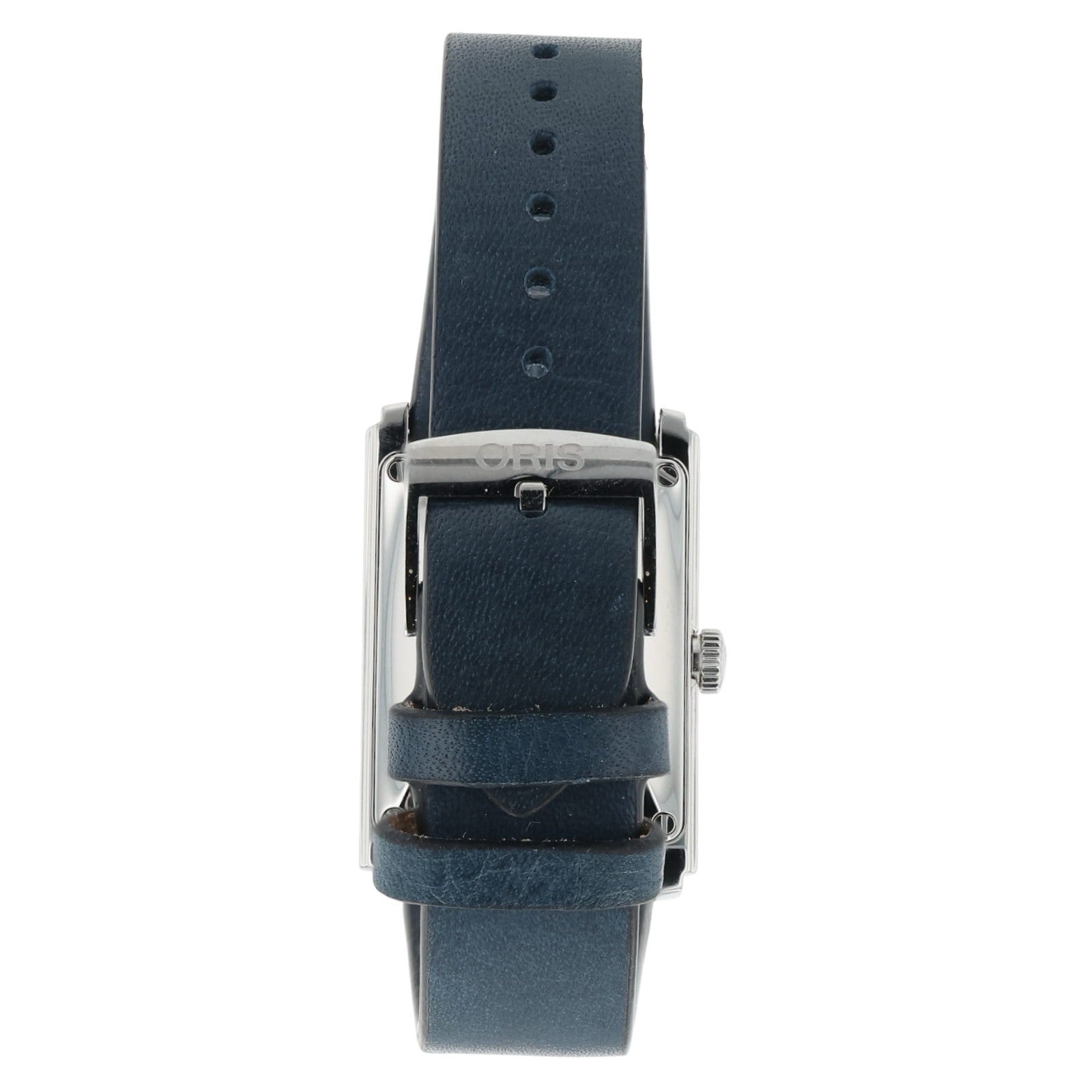 Oris Rectangular Stainless Steel Blue Dial 25x38mm Automatic Men's Watch 7783