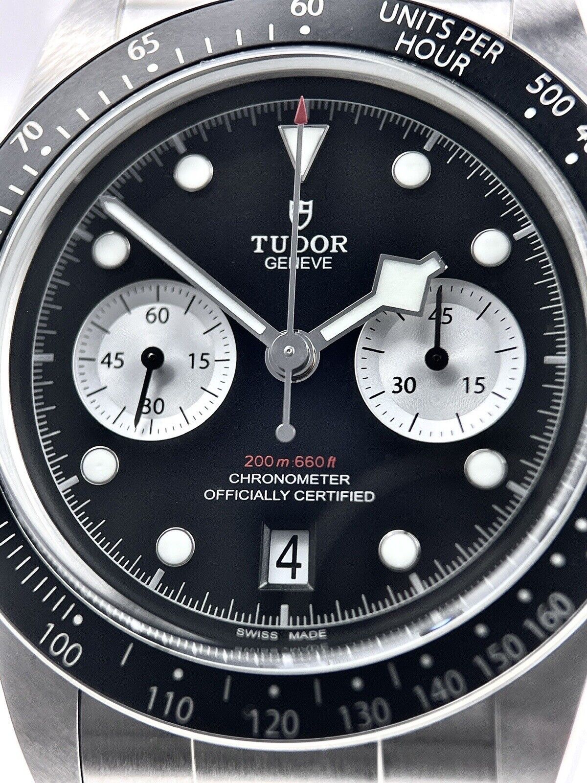 Tudor Black Bay Stainless Steel Chronograph Black Dial 41mm 79360N - Watch only