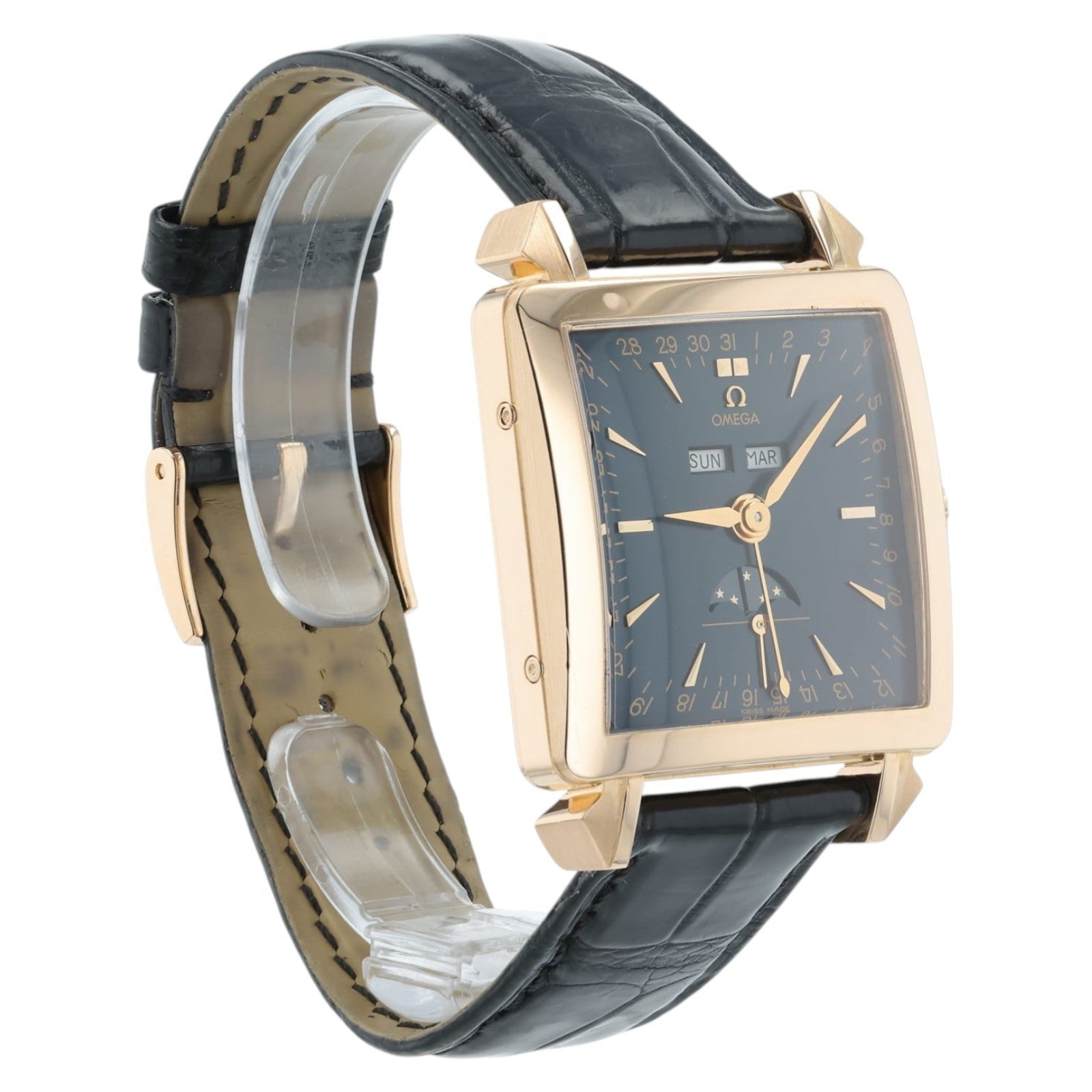 Omega Museum Cosmic Black Dial 18k Rose Gold 41x33mm Automatic Mens 5701.80.03