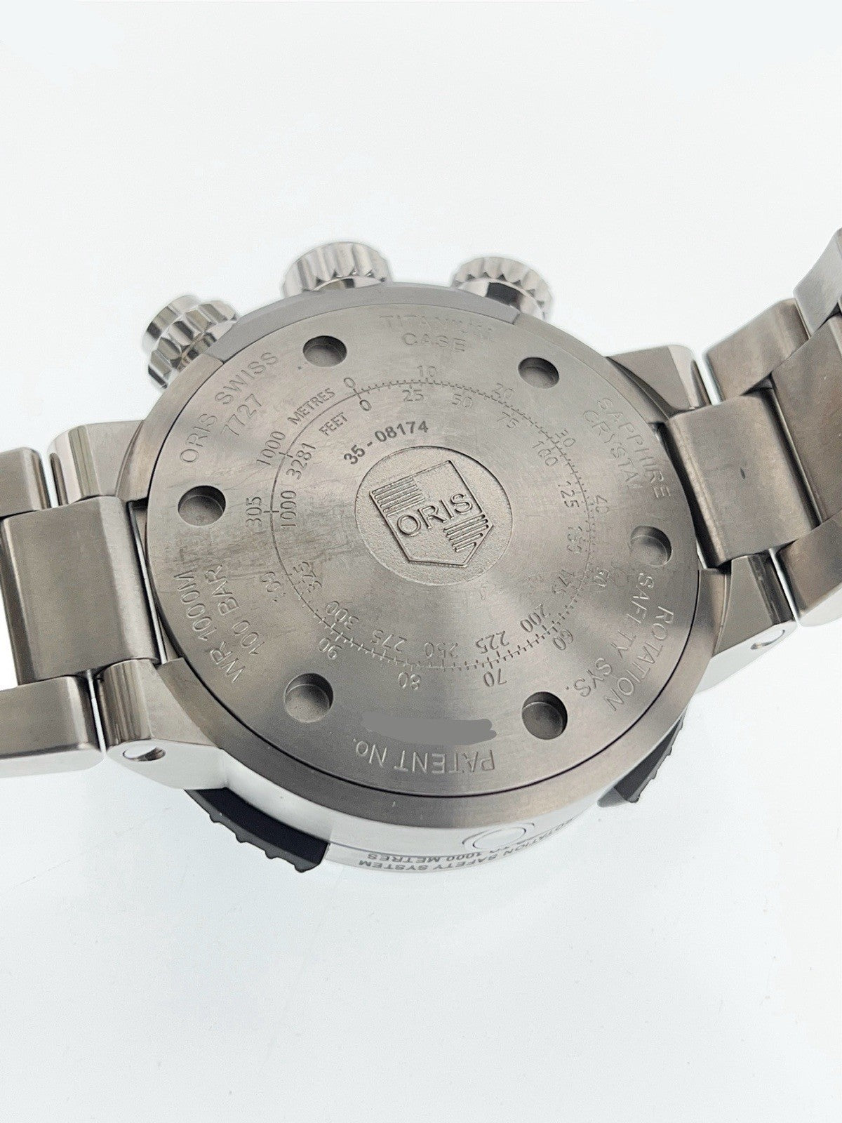 Oris ProDiver Chronograph Titanium Black Dial 51mm Automatic Mens Watch 7727