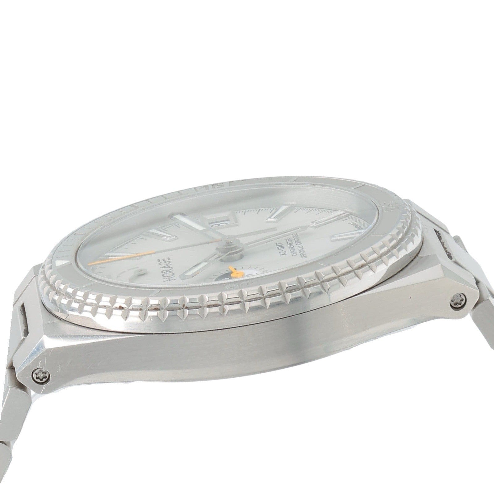 Horage Supersede K2-GMT Stainless Steel Silver Dial 39.5mm Auto Mens Watch