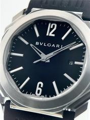 Bulgari Octo Stainless Steel Black Dial 41mm Automatic Men’s Watch BG041S