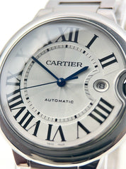 Cartier Ballon Bleu Stainless Steel Roman Dial 42mm Automatic Men’s Watch 3001