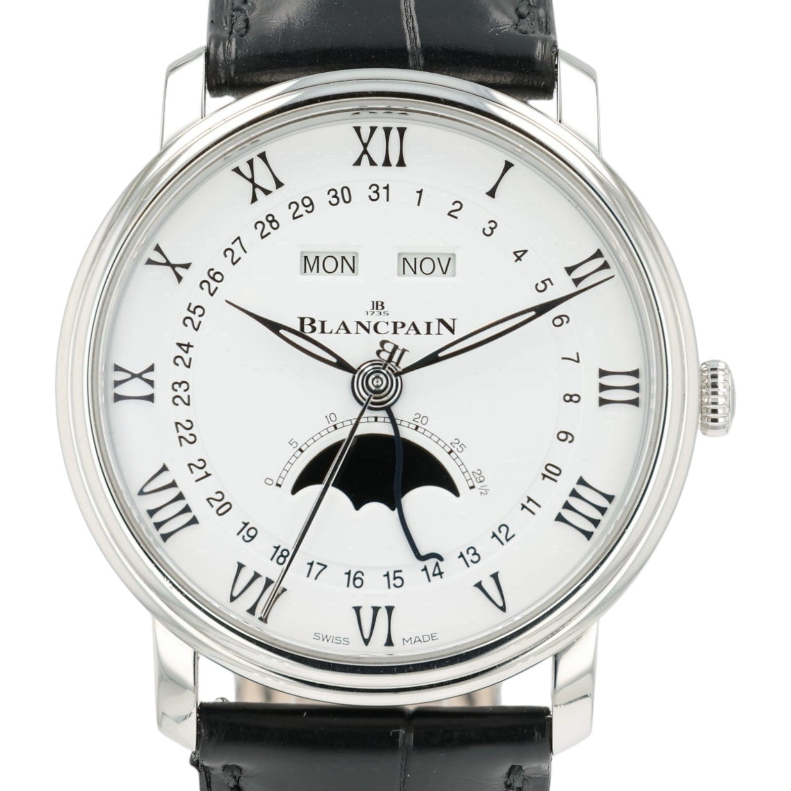 Blancpain Villeret White Dial Stainless Steel 40mm Automatic Mens 6654-1127-55B